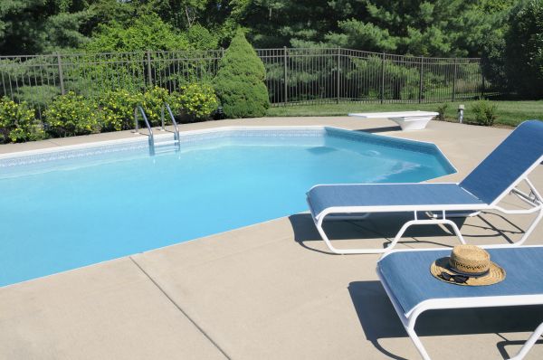 Poolside Concrete Installation in Bloomington